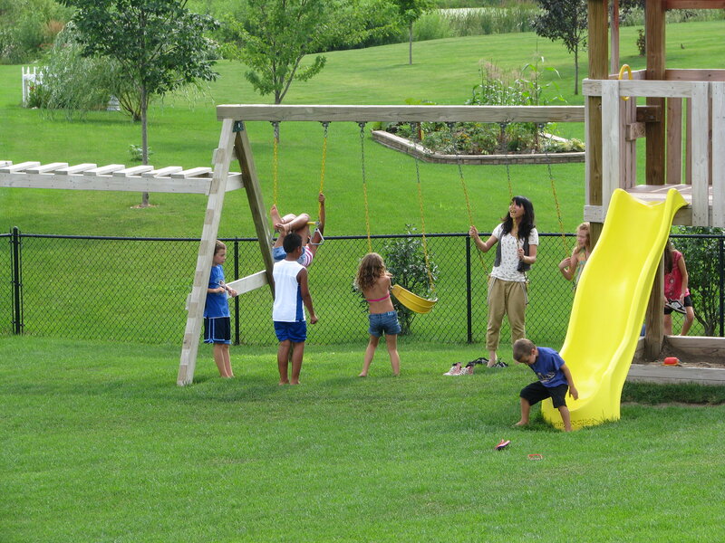 Children at Playground — Green