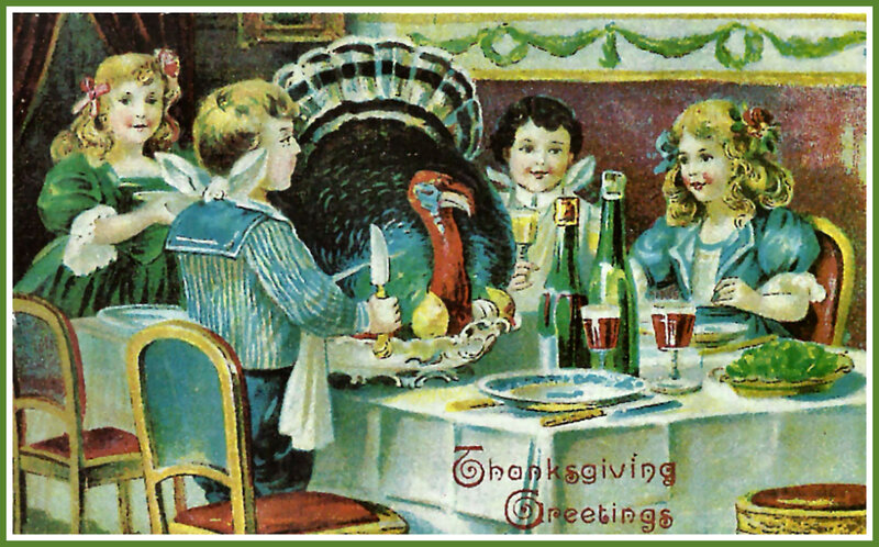 Children at Thanksgiving Table