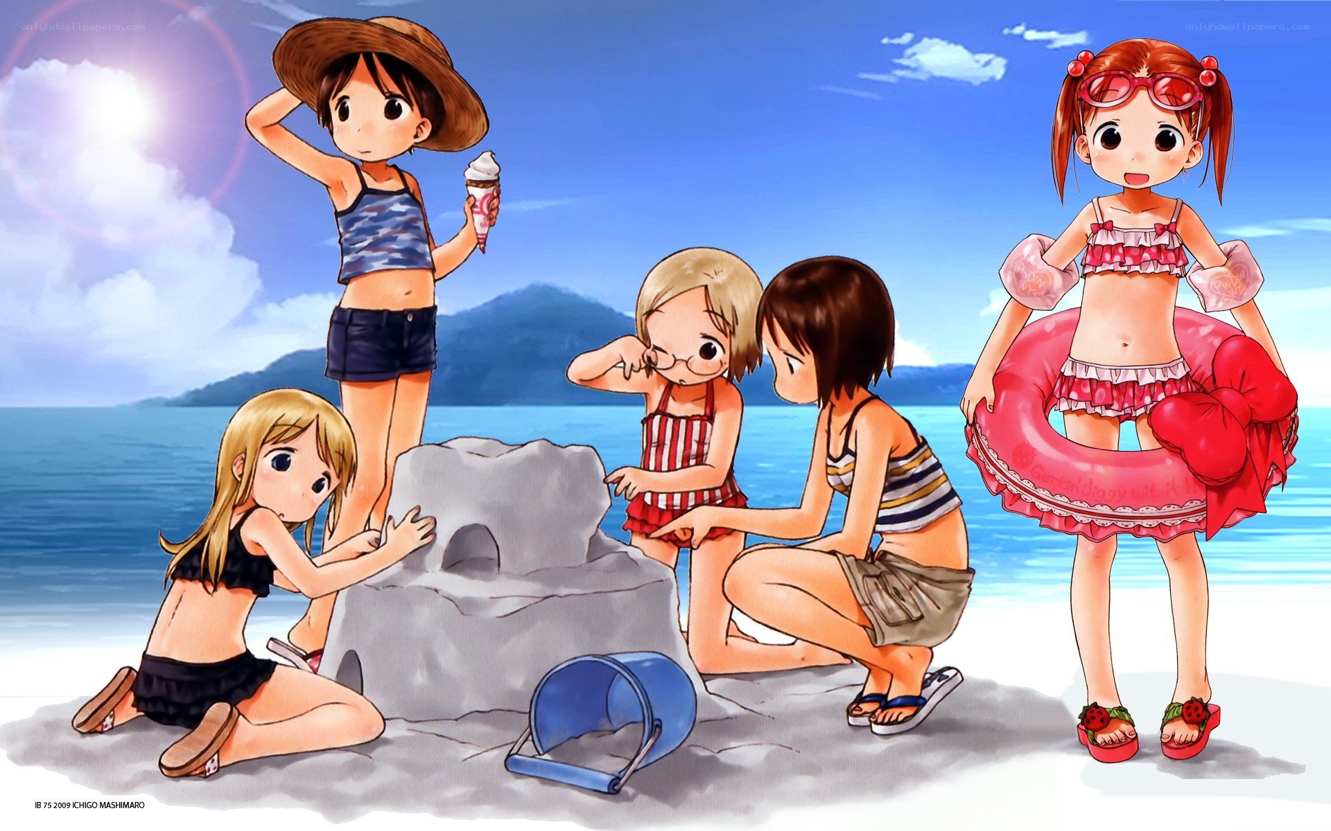 Children at the beach