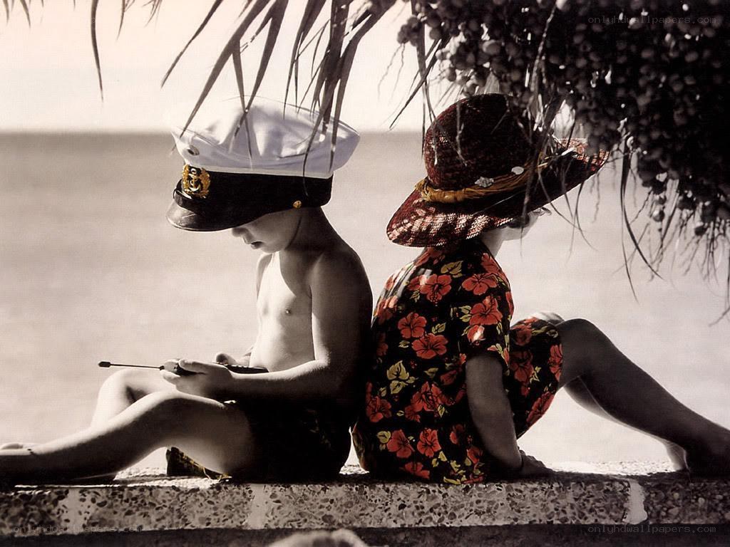Children at the beach