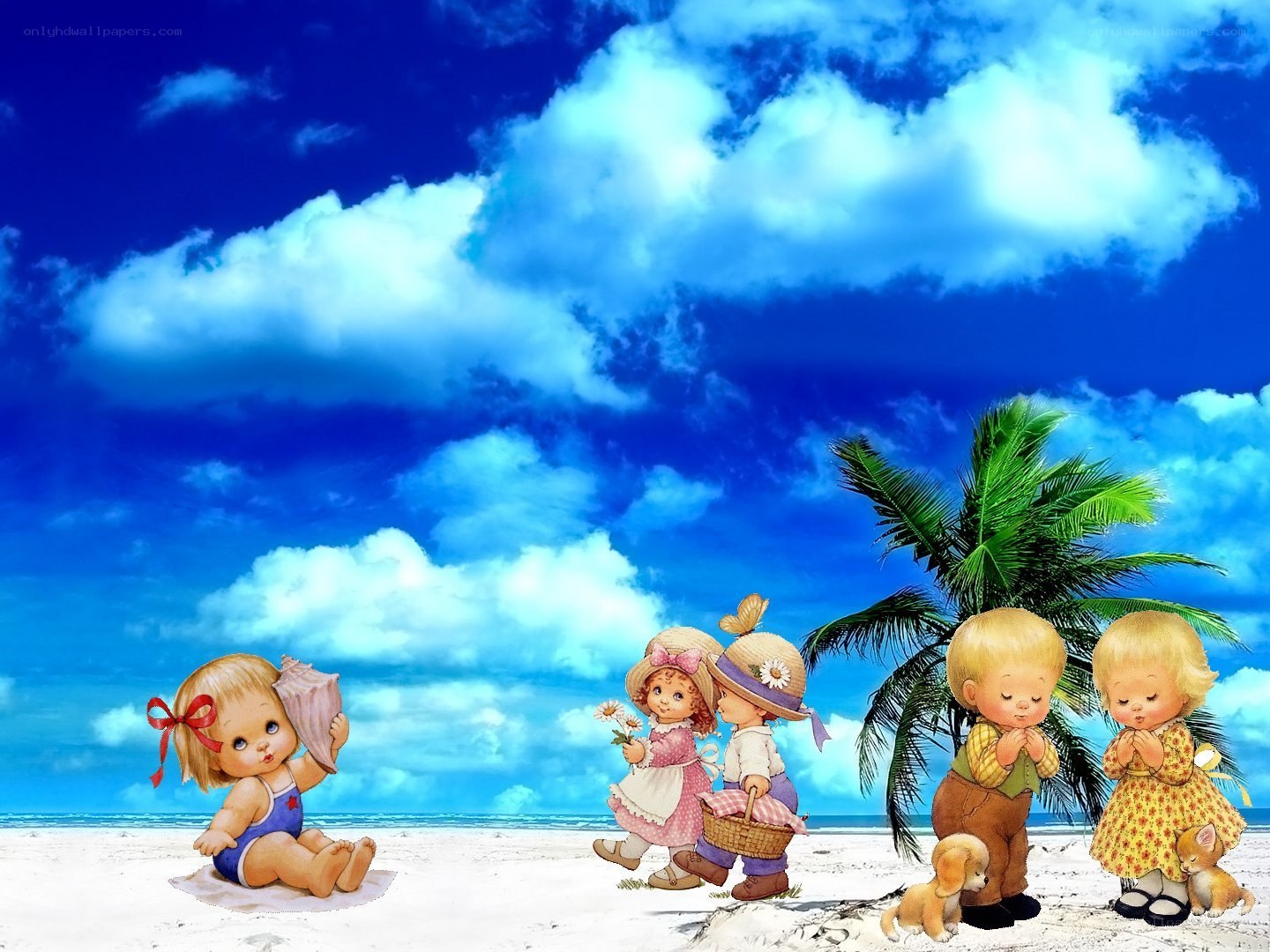 Children at the beach