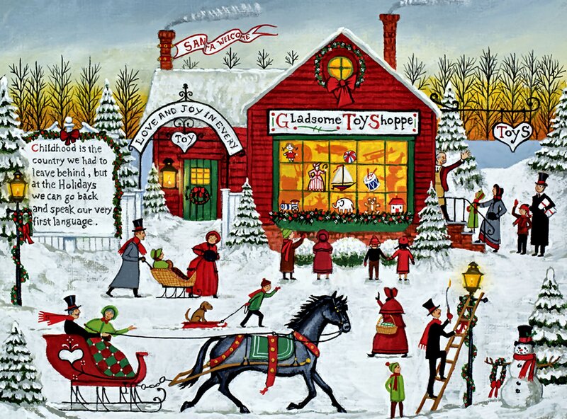 Children at Toy Shop — Red