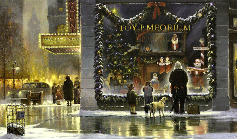 Children at Toy Window — White