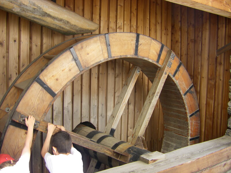 Children at Water Wheel