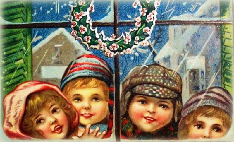 Children at Window — Green