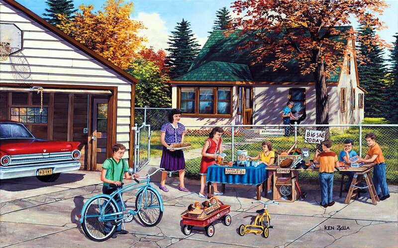 Children at Yard Sale