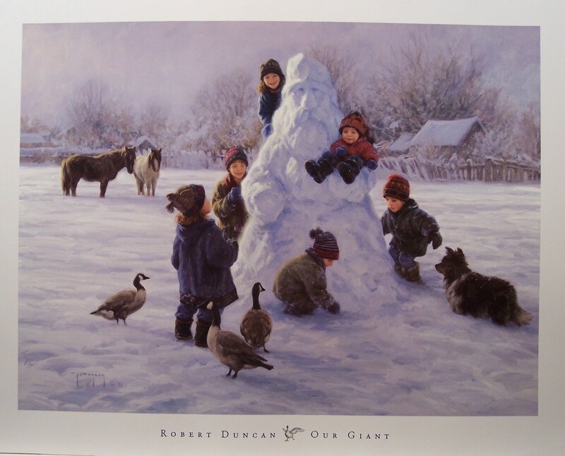 Children Building a Snowman
