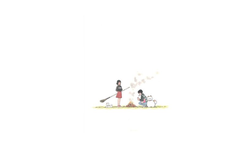 Children by a campfire