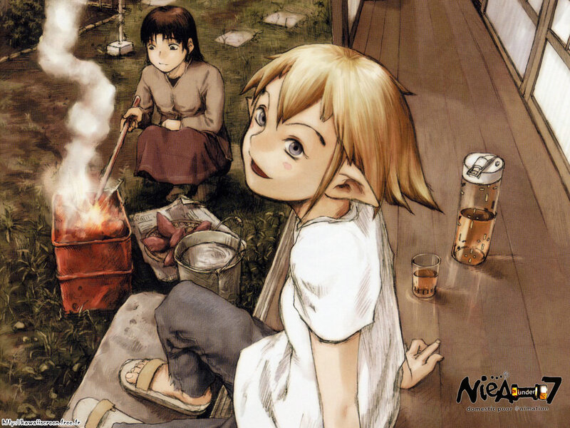 Children by a fire