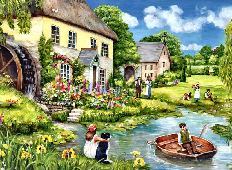 Children by River