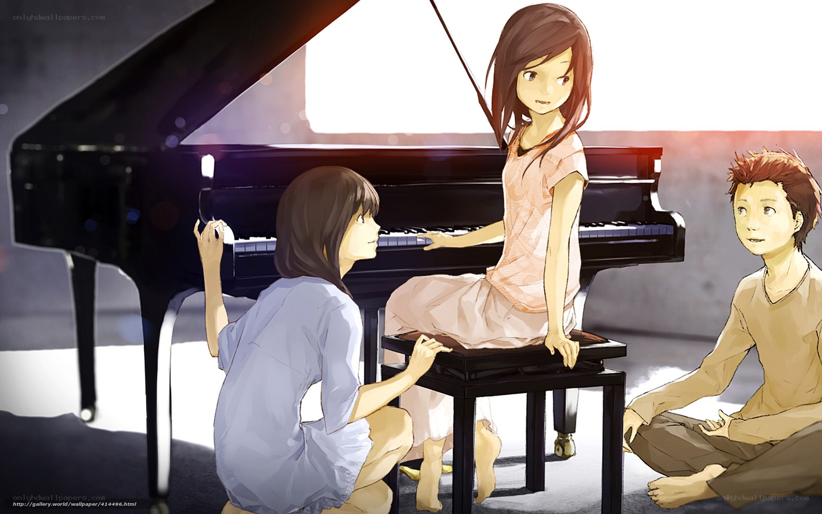 Children by the piano