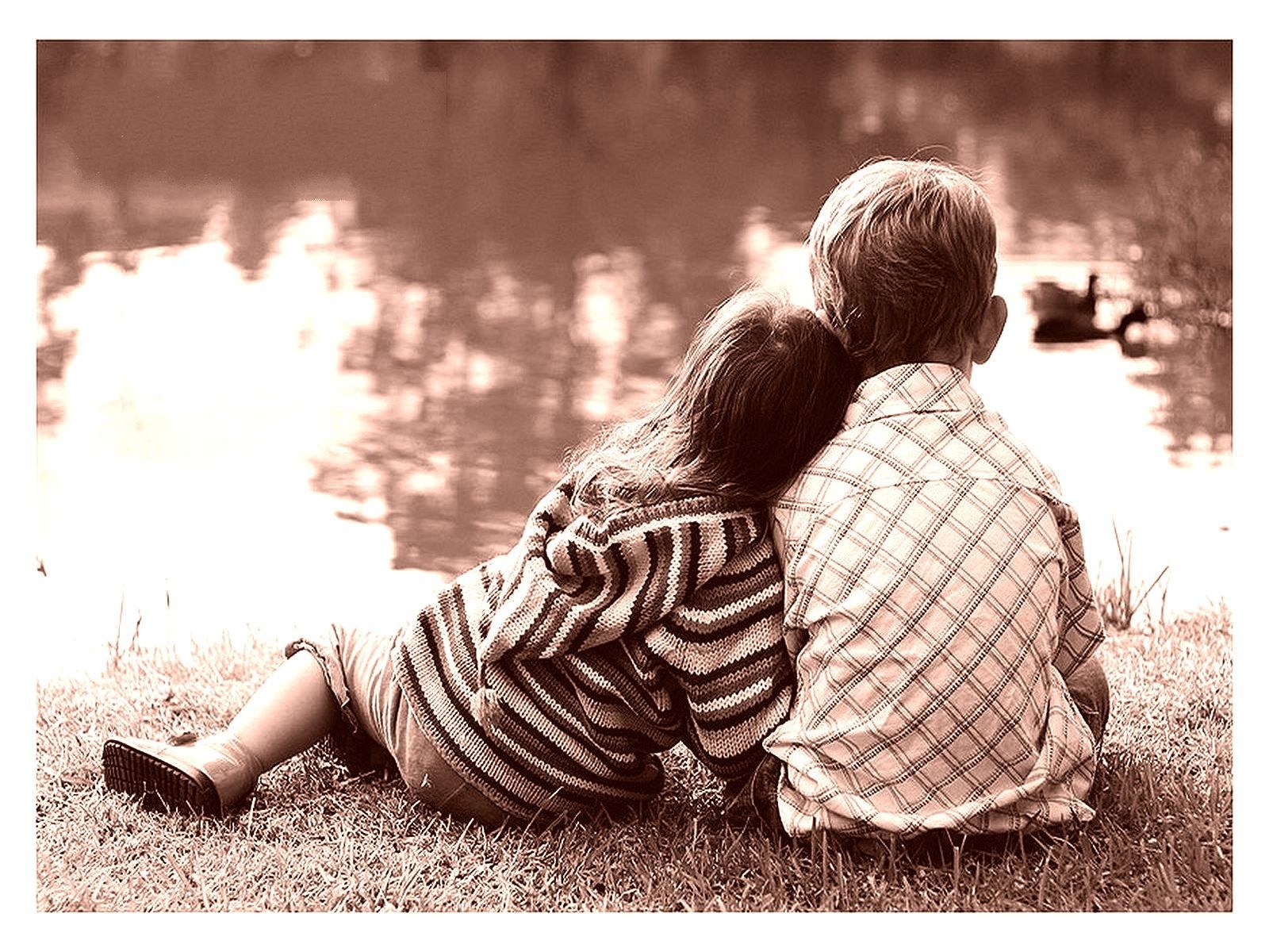 children by the water
