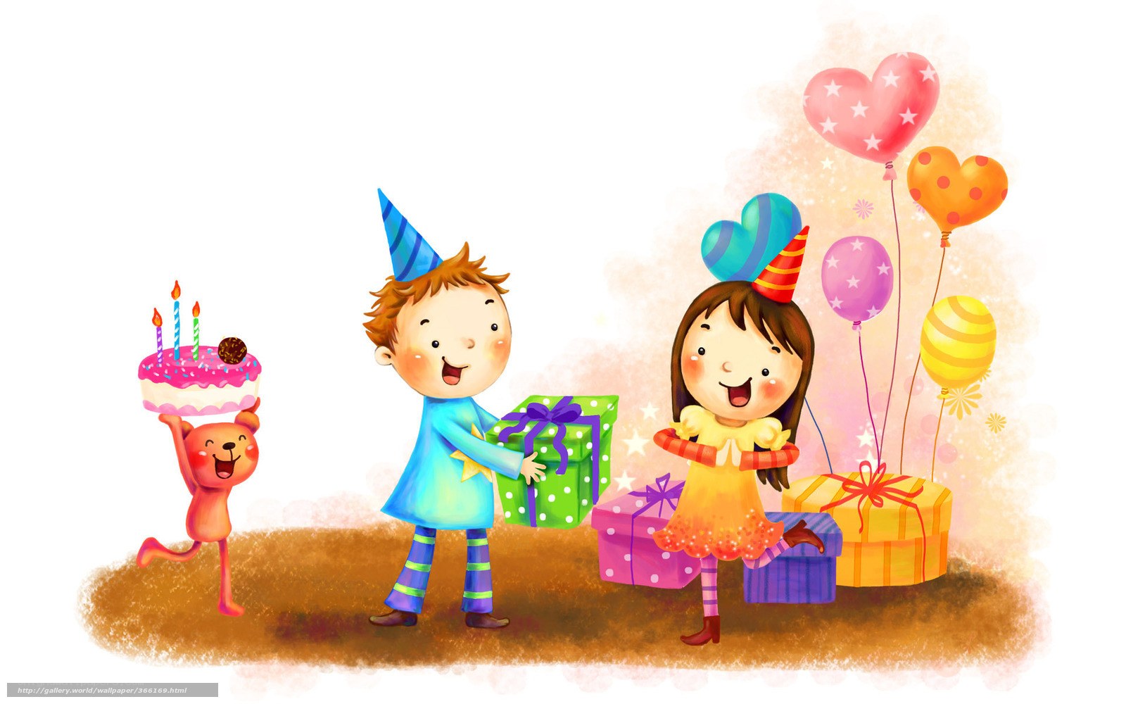 Children celebrating birthday