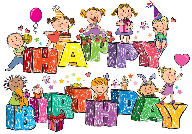 Children Celebrating Birthday — Red