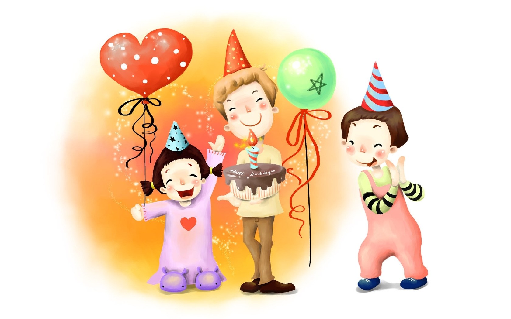 Children celebrating birthday