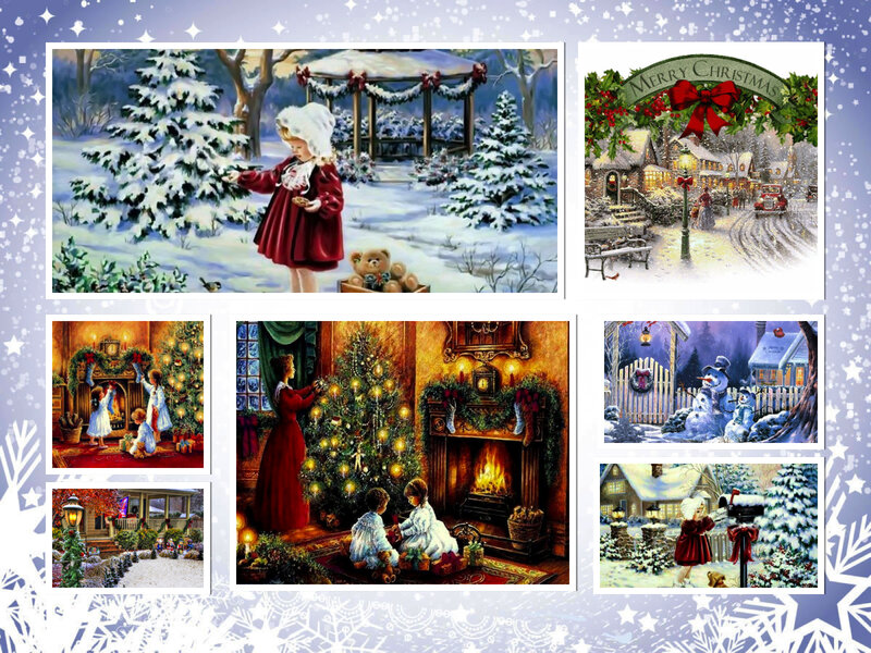 Children Decorating Christmas Tree — Red, Festive