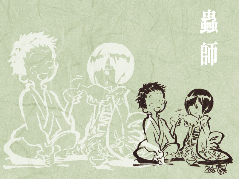 Children drinking tea together