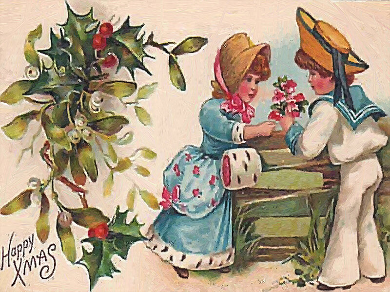 Children Exchanging Flowers