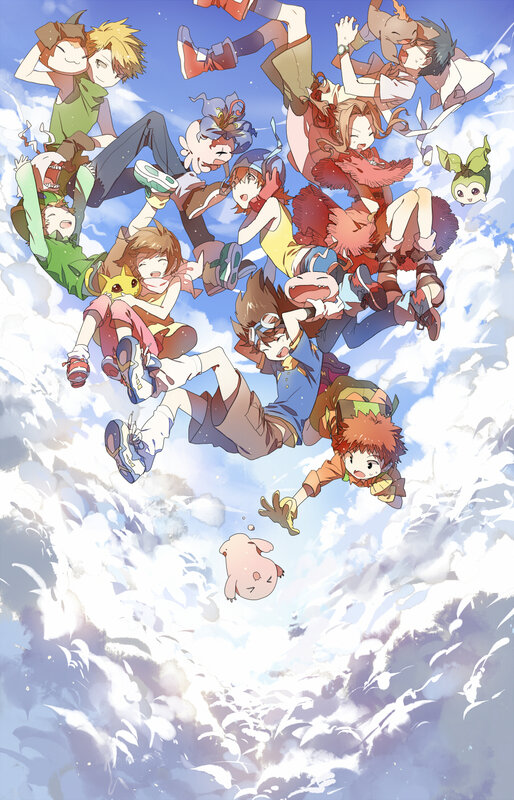 Children Falling Through Clouds