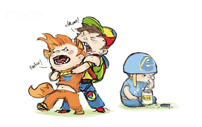 Children Fighting — Blue