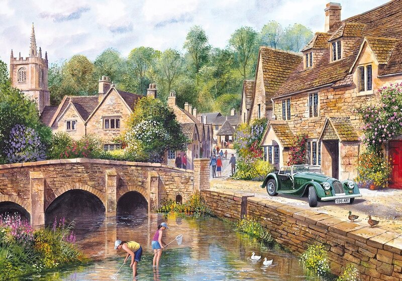 Children Fishing in River