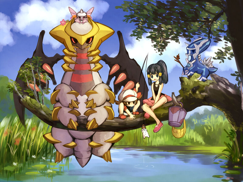 Children Fishing with Pokémon