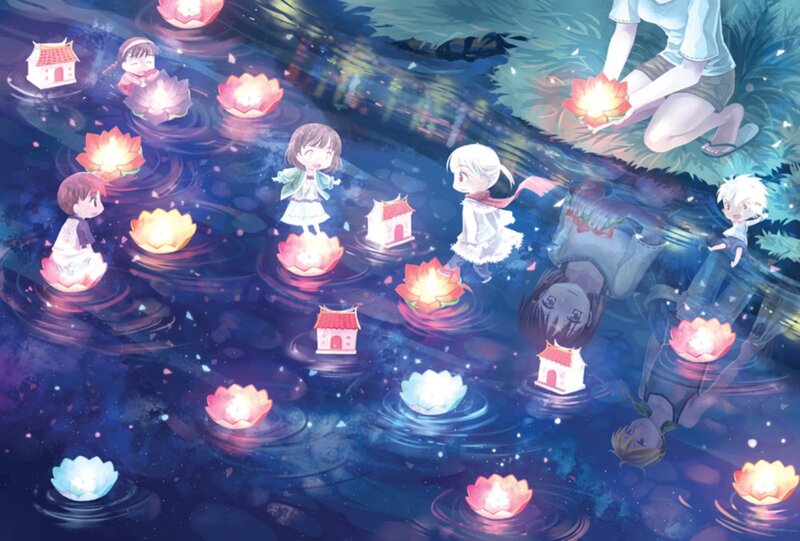 Children Floating Lanterns