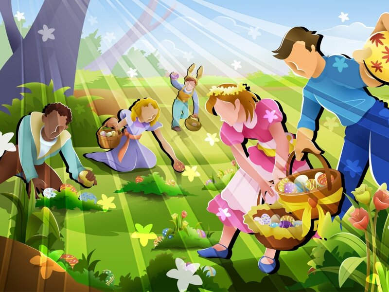 Children Hunting Eggs