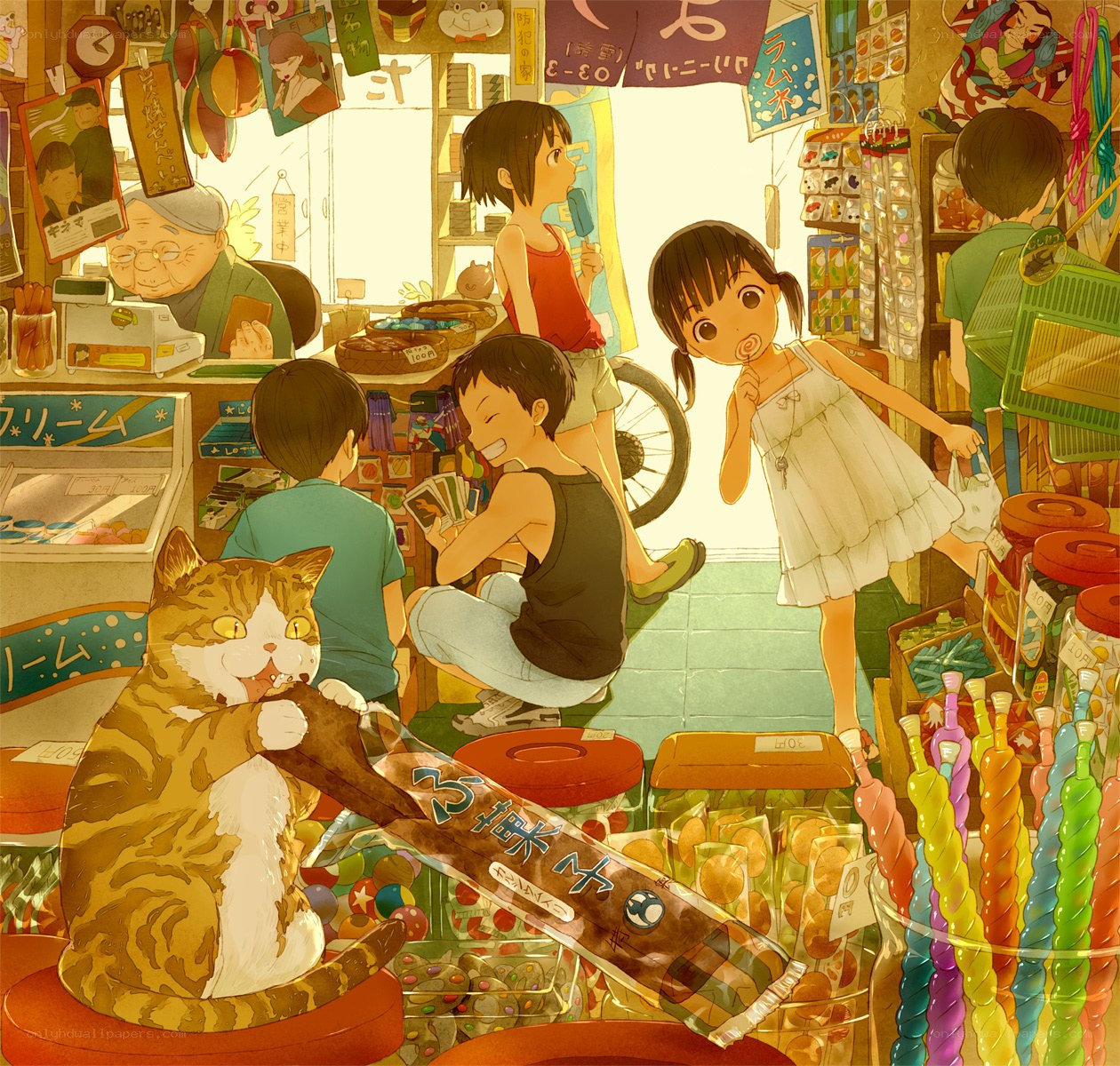 Children in a candy shop