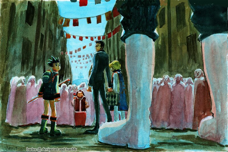 Children in a Crowd — Blue