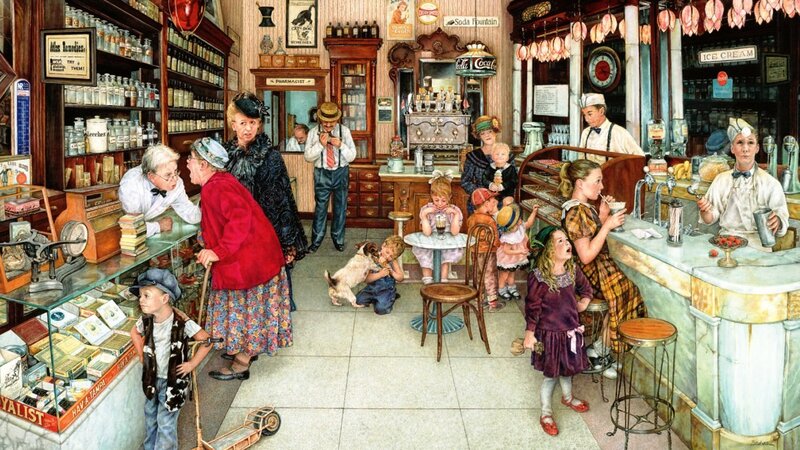 Children in a Drugstore