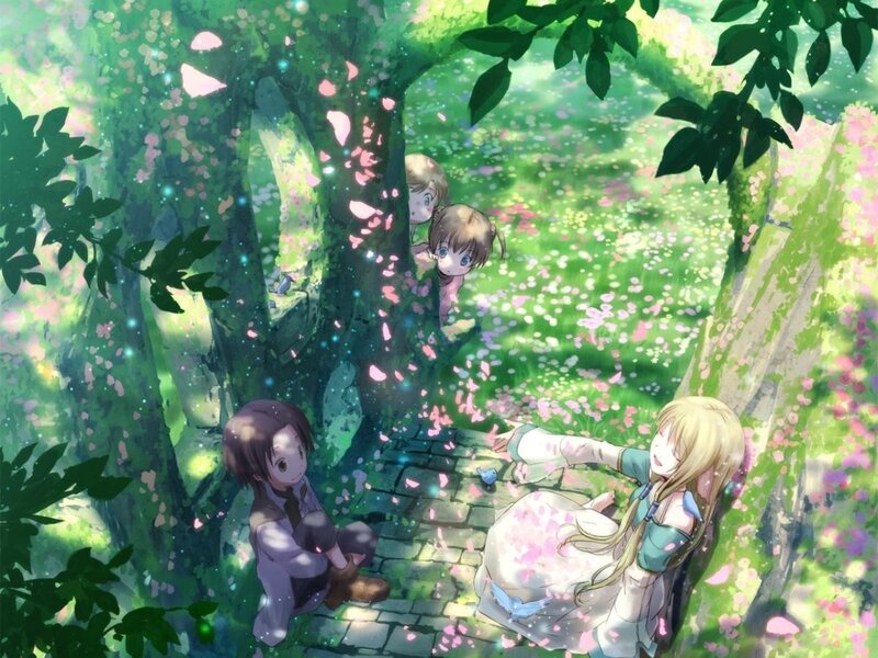 Children in a Forest — Green, Serene, Spring