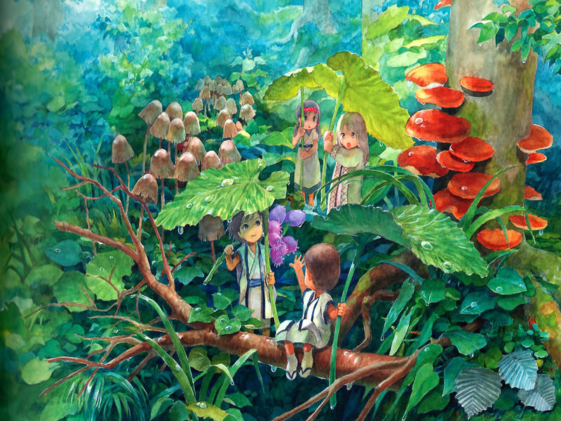 Children in a Forest — Green, Serene