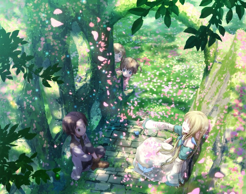 Children in a Forest
