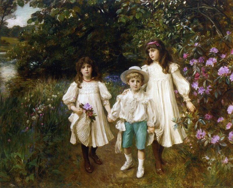 Children in a garden