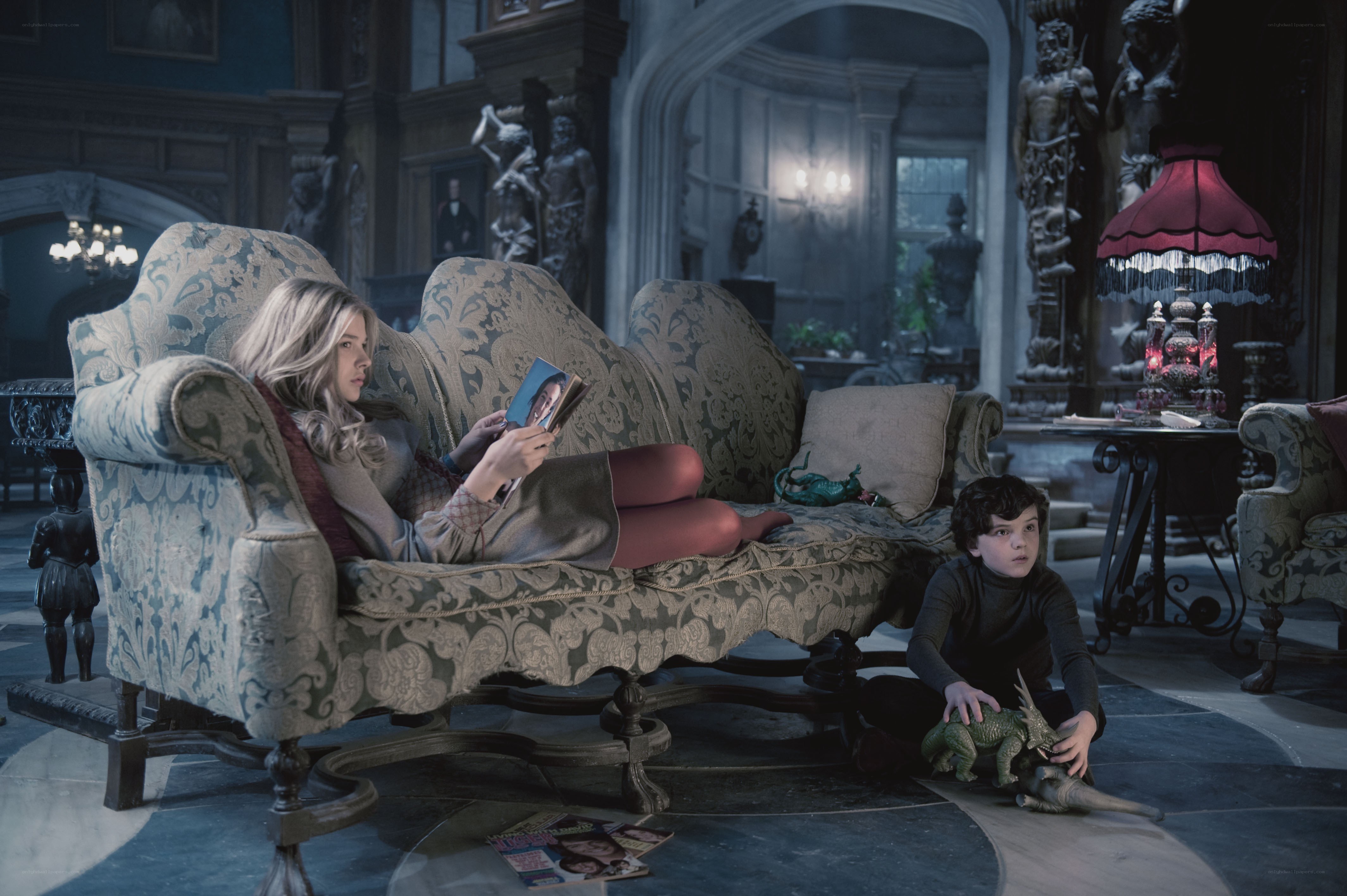 Children in a grand hall