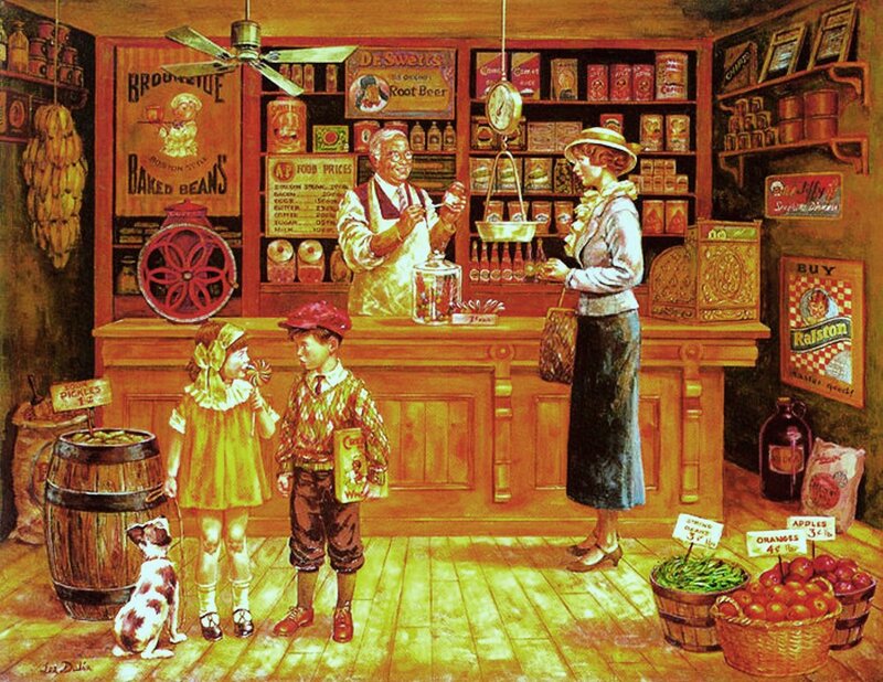 Children in a Grocery Store