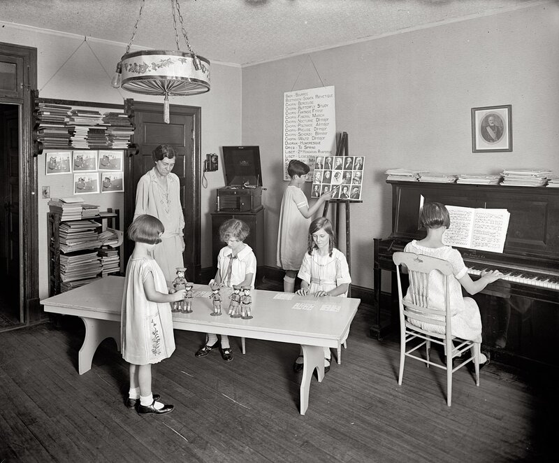 Children in a music room