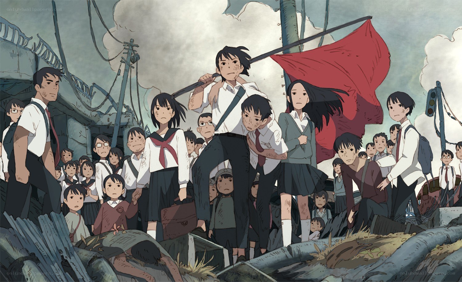 Children in a post-apocalyptic world