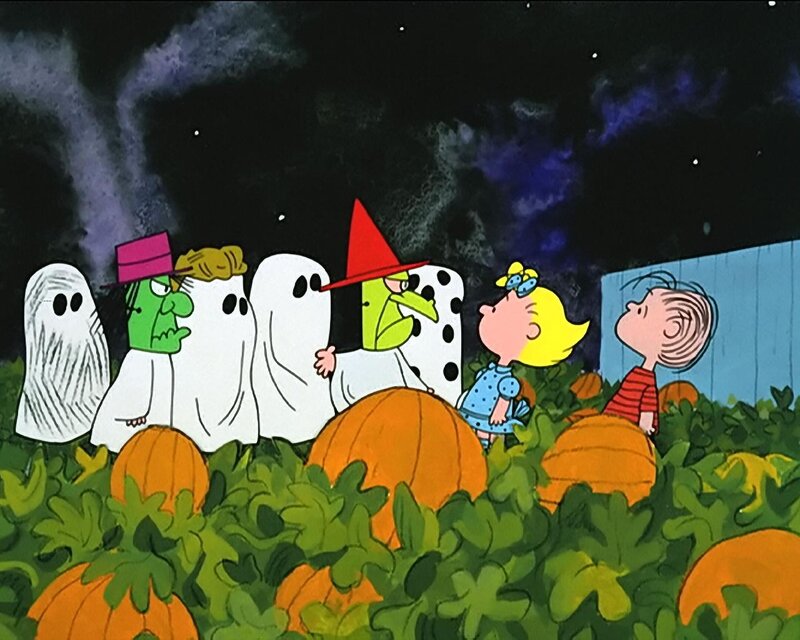 Children in a Pumpkin Patch