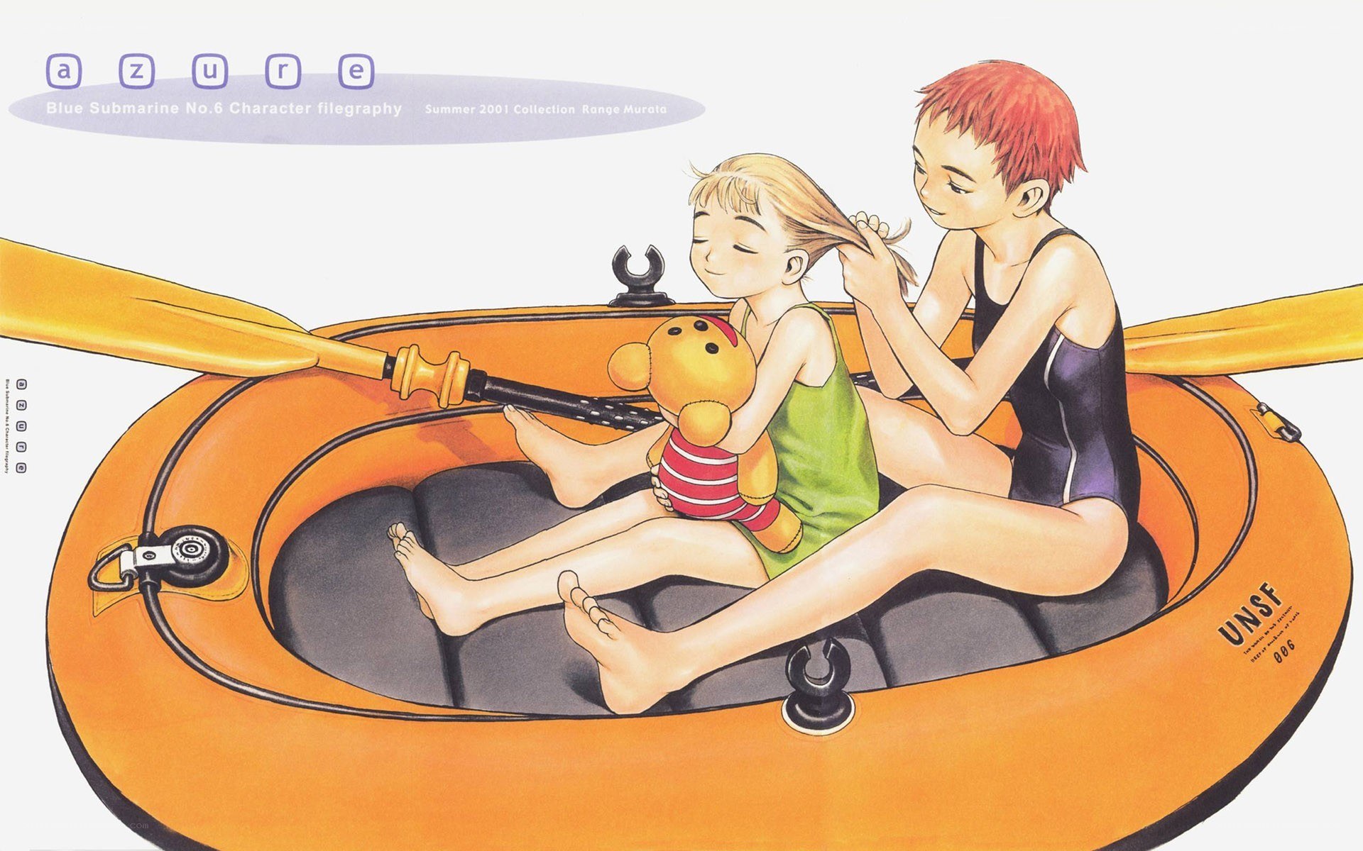 Children in a raft