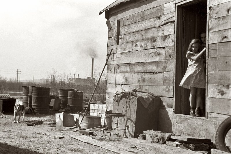 Children in a shantytown