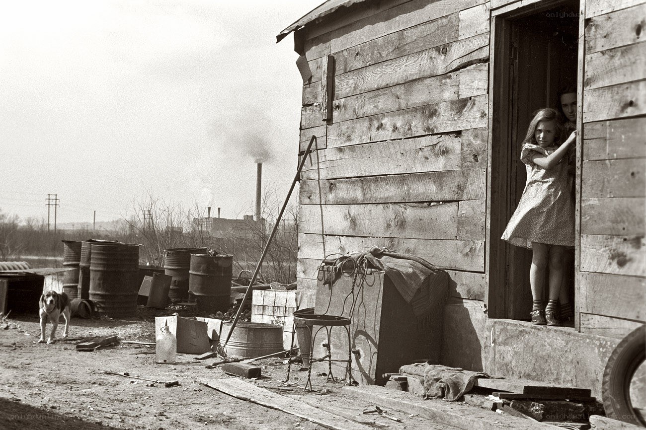Children in a shantytown