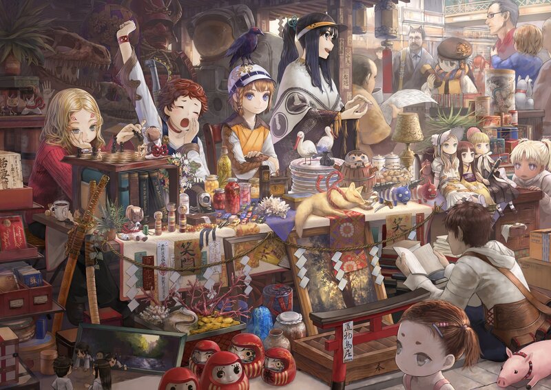 Children in a Shop — Brown