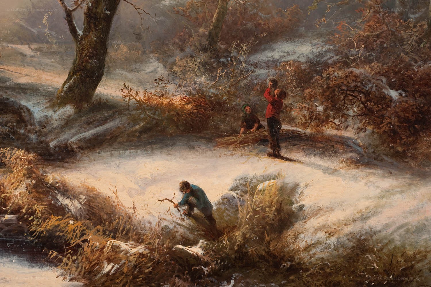 Children in a snowy landscape