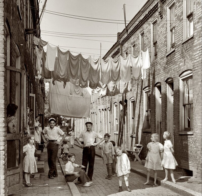 Children in Alleyway — Black, Documentary