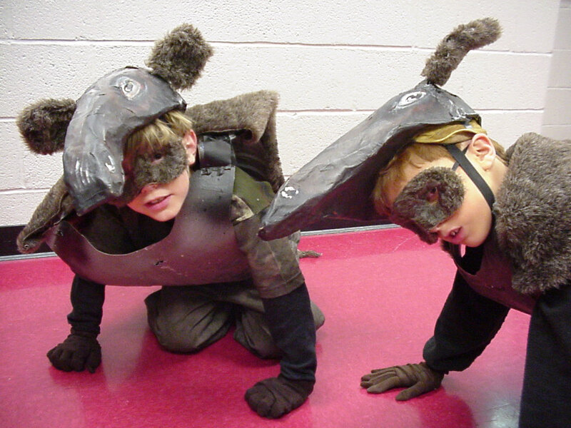 children in animal costumes