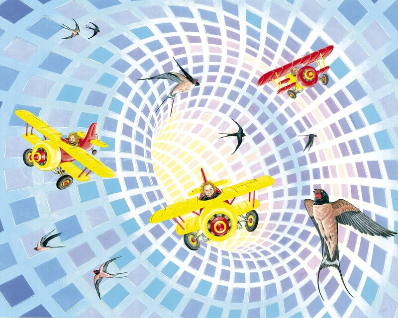 Children in Biplanes