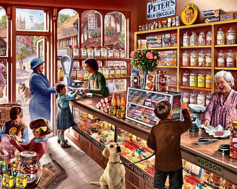 Children in Candy Shop — Brown, Lively
