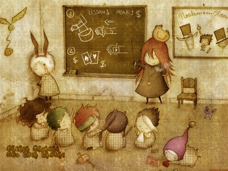 Children in Classroom — Brown